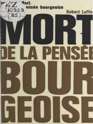 cover image of Mort de la pensée bourgeoise